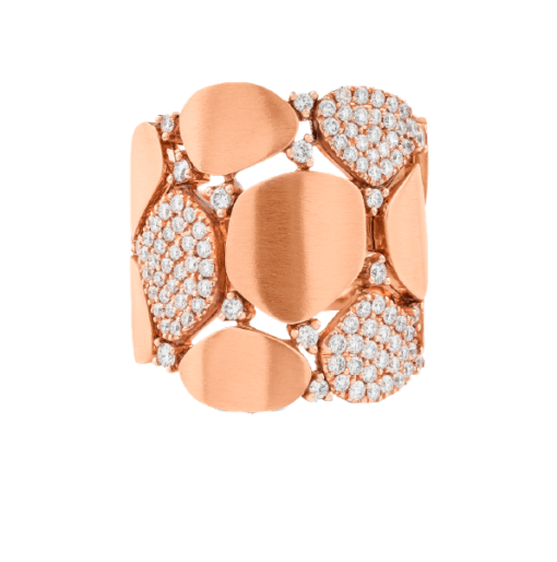 anillo magique en oro rosa con diamantes de peyrelongue