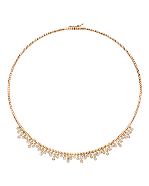 collar peyrelongue en oro rosa con diamantes