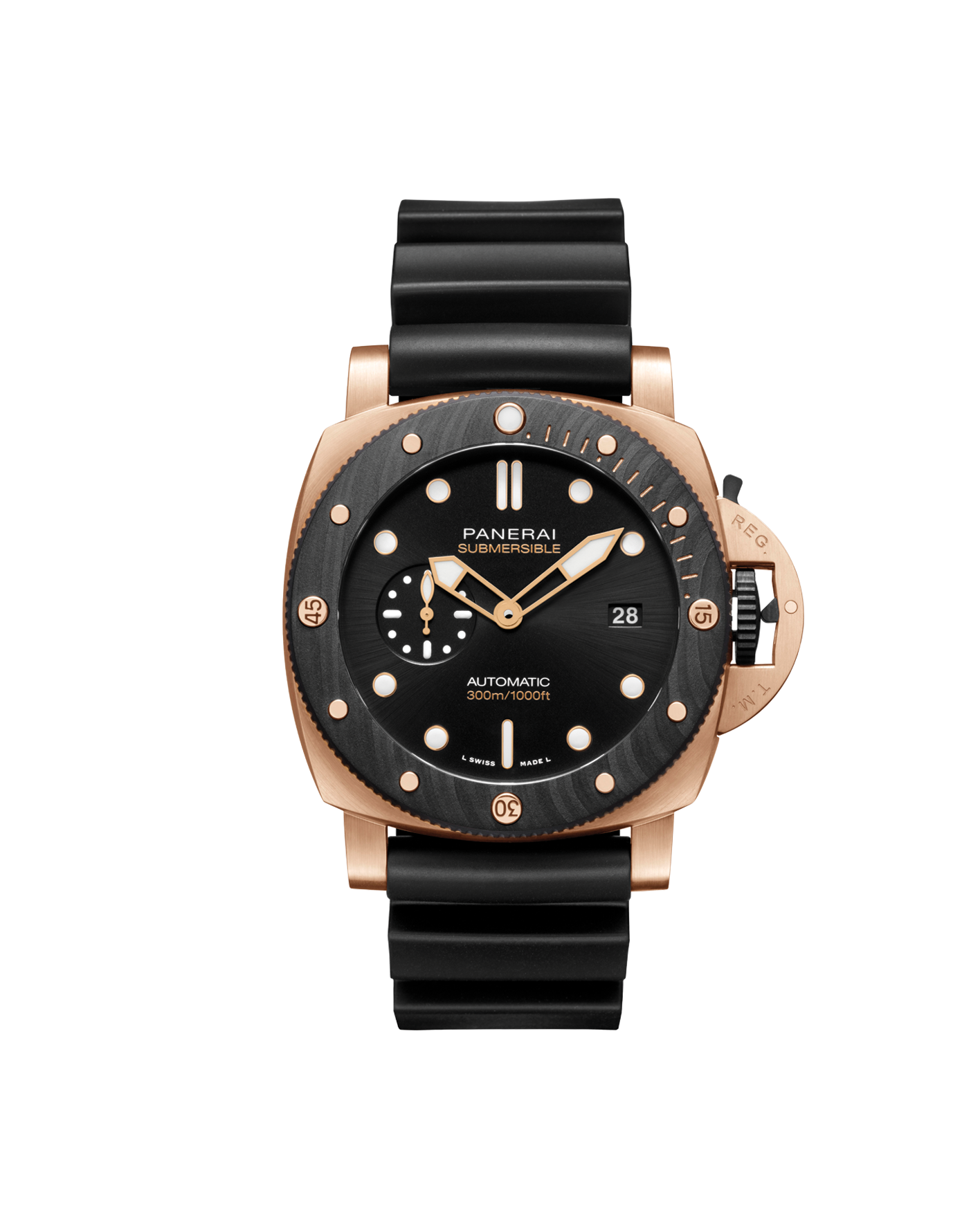 reloj panerai submersible quarantaquattro goldtech orocarbo pam01070