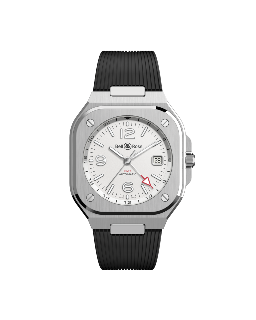 reloj bell and ross instruments br05 gmt white br05g-si-st