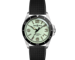 reloj bell & ross br v2-92 full lum brv292-lum-st7srb