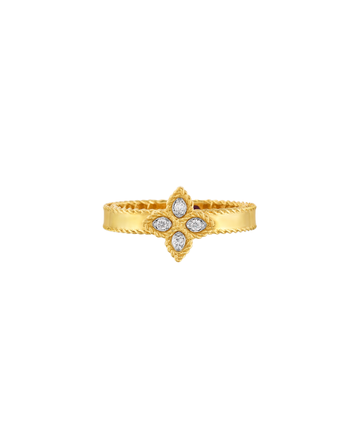 anillo roberto coin princess flower oro amarillo con diamantes 7771383aj65x