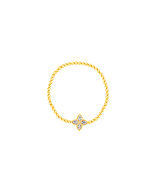 pulsera roberto coin princess flower en oro amarillo con diamantes 7773045ajlbxp