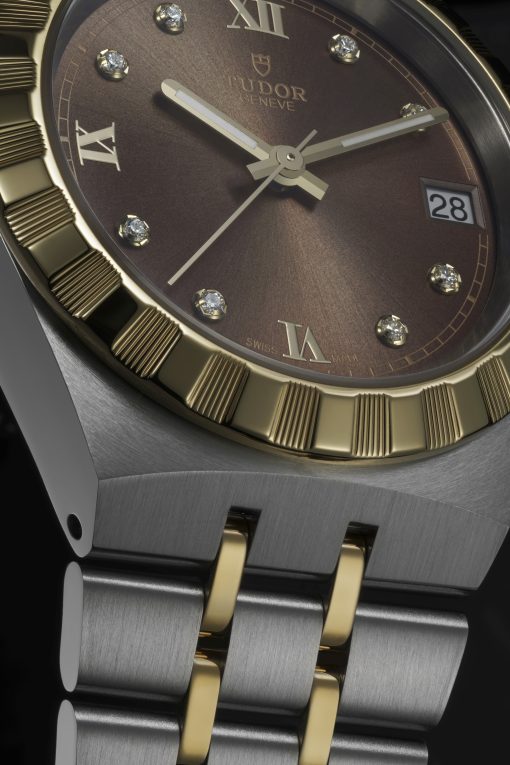 Tudor Royal acero oro, carátula chocolate
