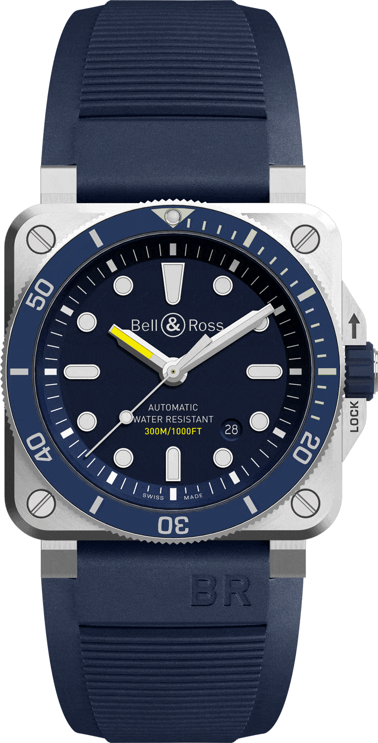 reloj bell & ross br0-92 diver blue BR0392-D-BU-ST/SRB