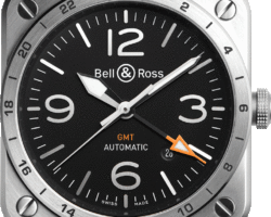 reloj bell & ross br03-93 gmt BR0393-GMT-ST/SCA