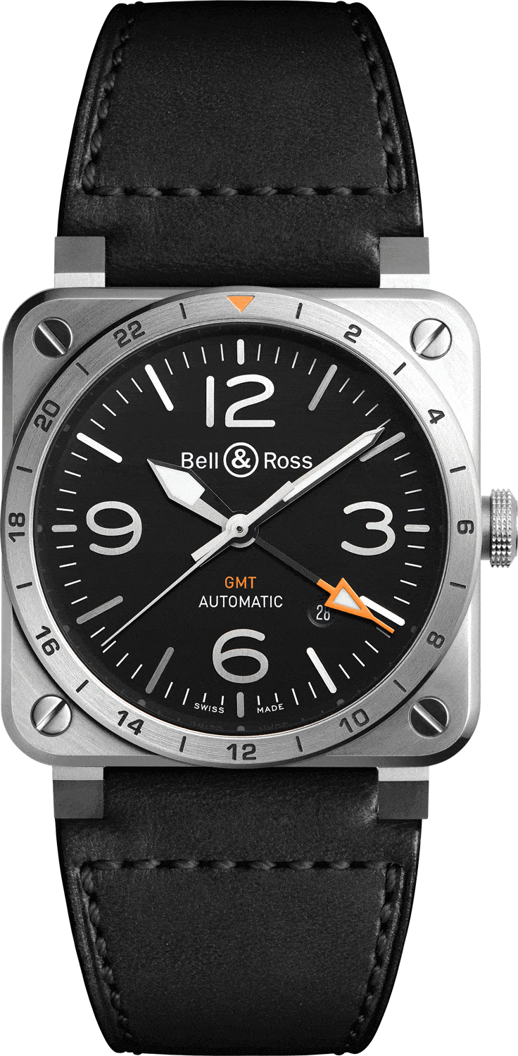 reloj bell & ross br03-93 gmt BR0393-GMT-ST/SCA
