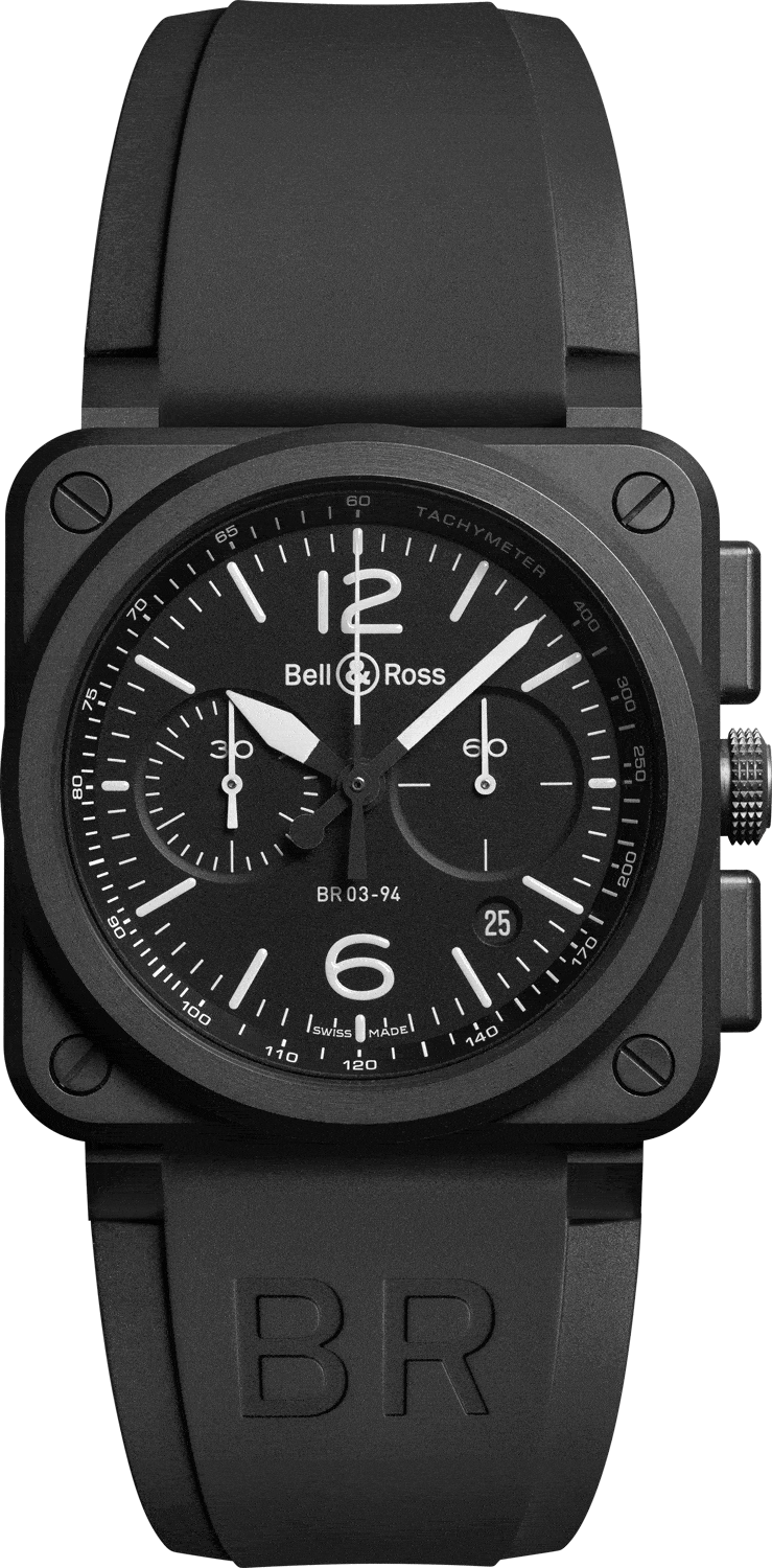 reloj bell & ross br03-94 black matte BR0394-BL-CE