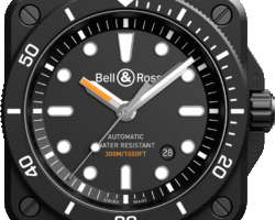 reloj bell & ross br03-92 diver black matte BR0392-D-BL-CE/SRB