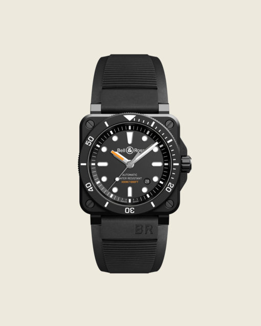 reloj bell & ross br03-92 diver black matte BR0392-D-BL-CE/SRB