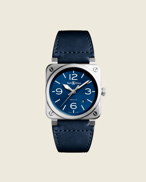 reloj bell & ross br03-92 blue steel BR0392-BLU-ST/SCA