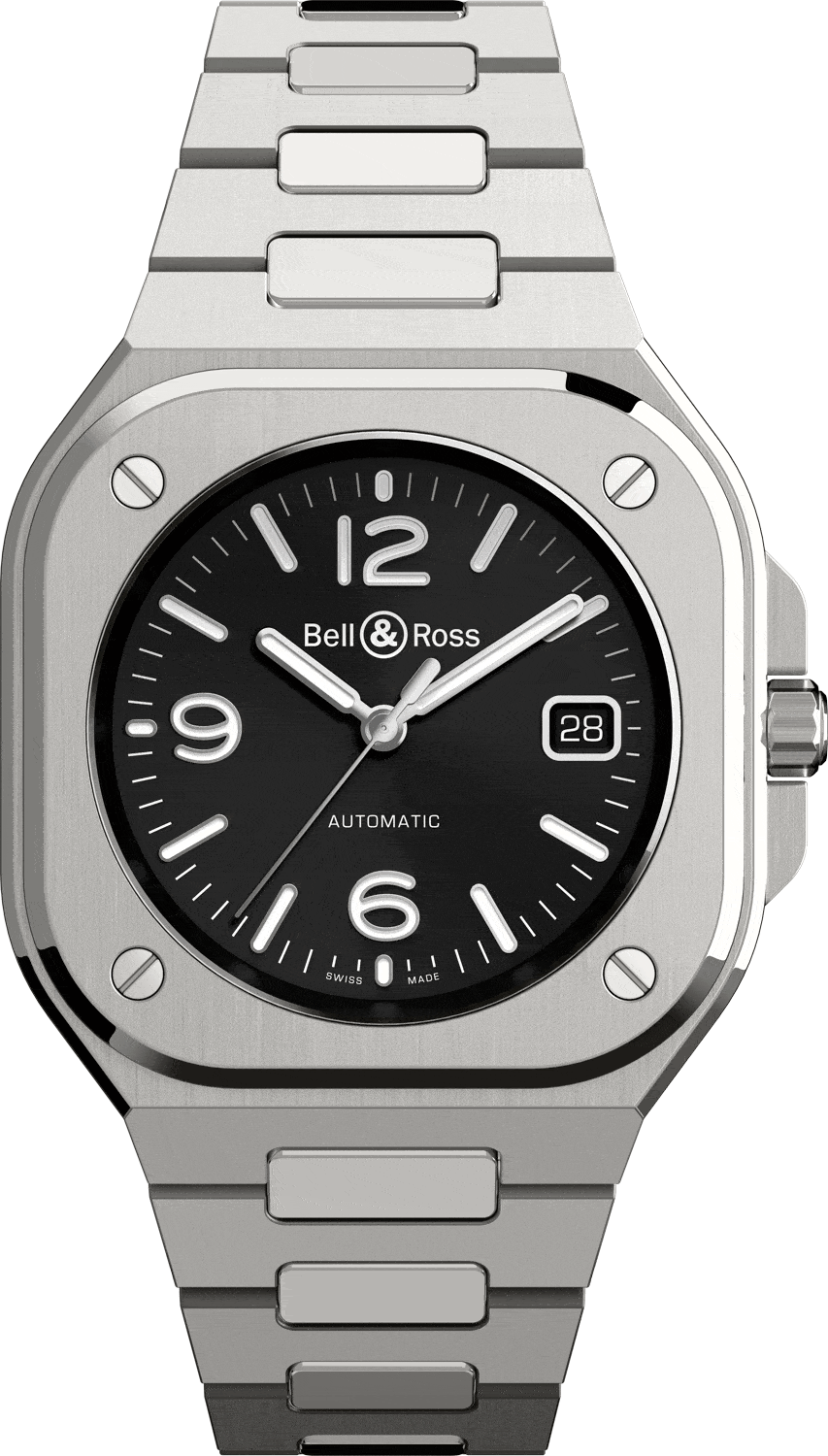 reloj bell & ross br 05 black steel BR05A-BL-ST/SST