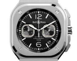 reloj bell & ross br05 chrono black steel BR05C-BL-ST/SRB