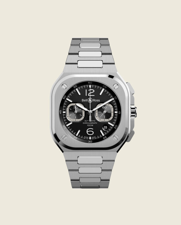 reloj bell & ross br05 chrono black steel BR05C-BL-ST/SST