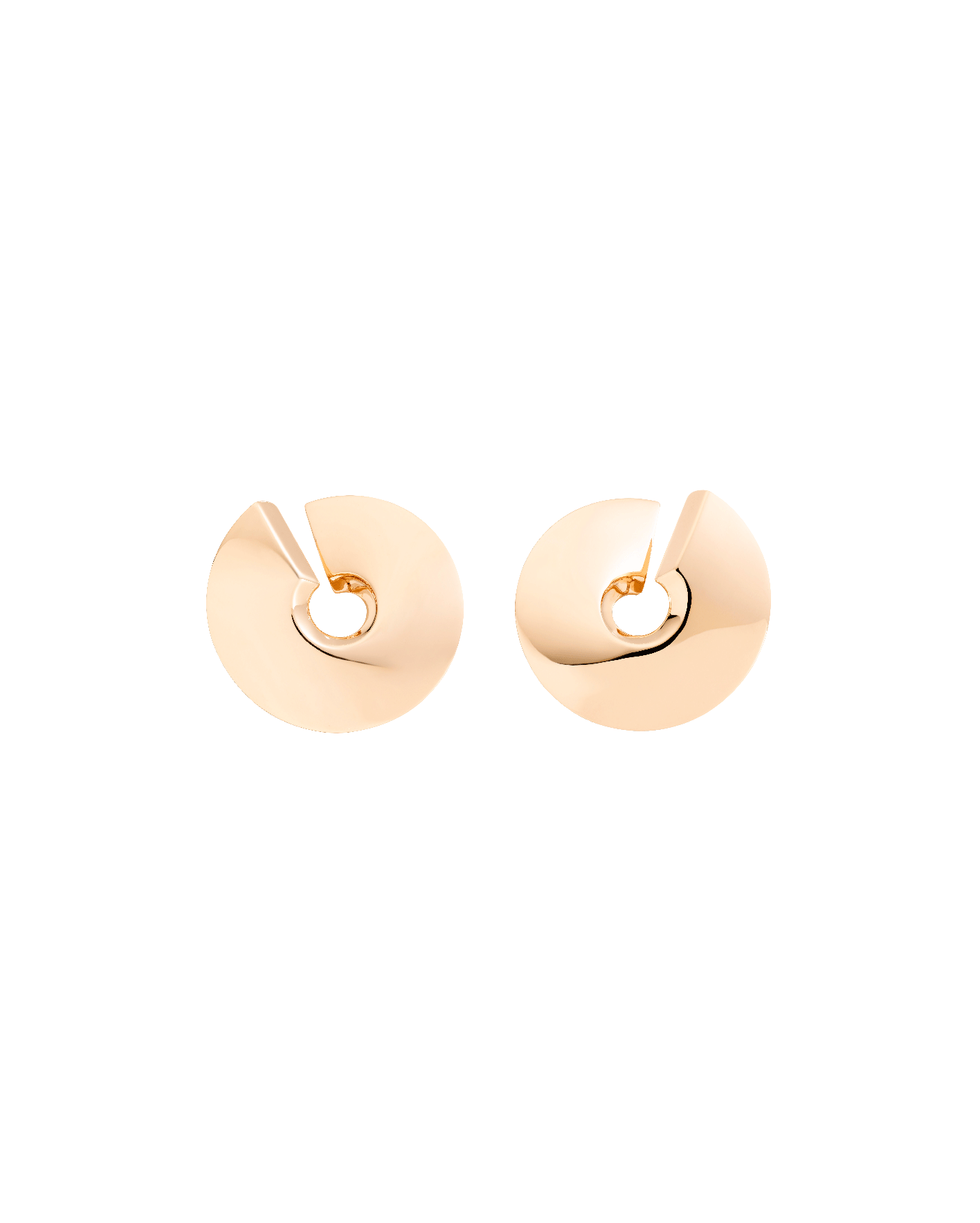 aretes verso de vhernier en oro rosa de 18k