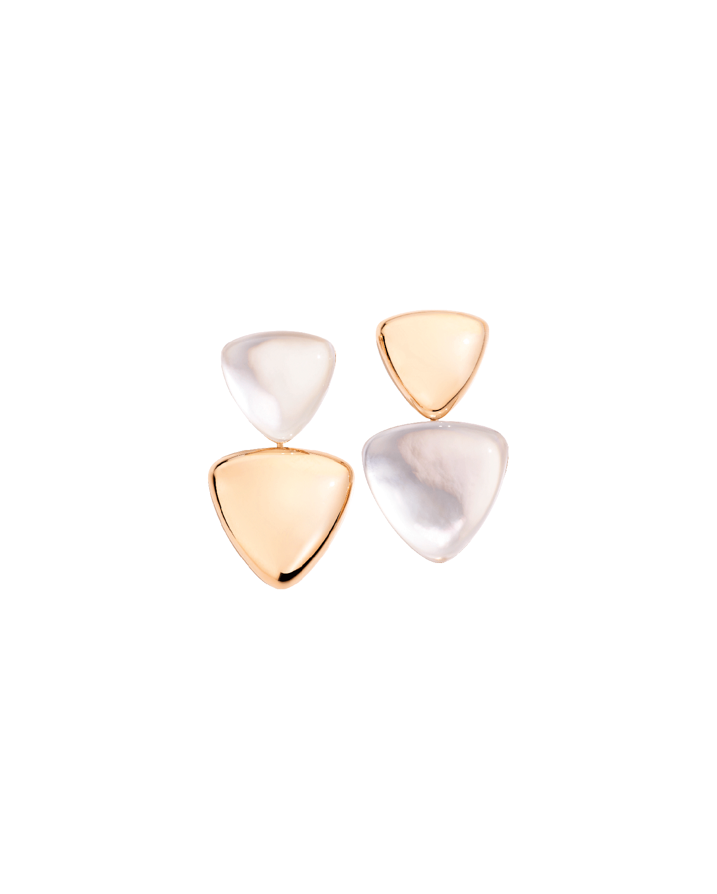 Aretes Freccia de oro y cristal de roca Vhernier