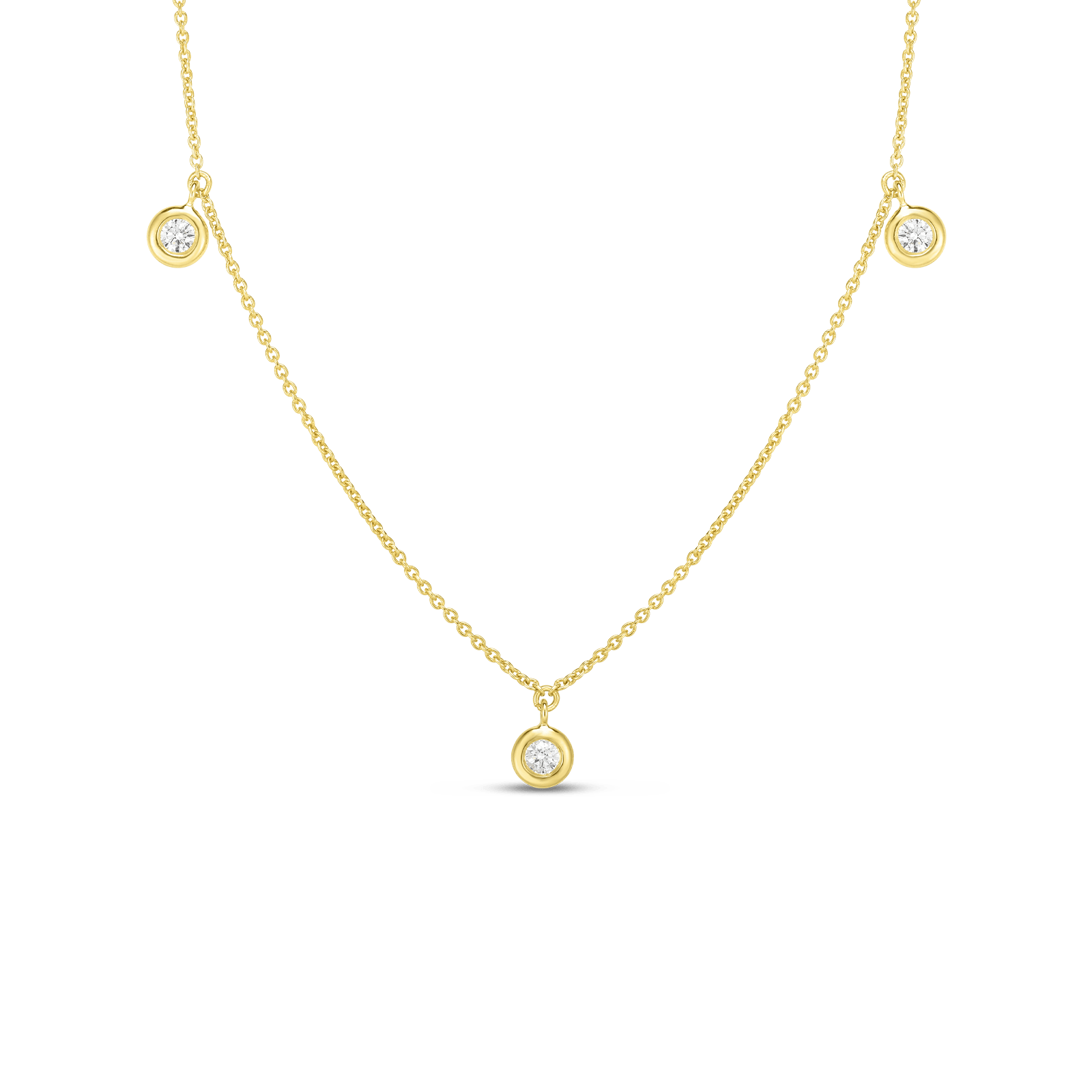 collar roberto coin diamonds by the inch oro amarillo 3500010atchx
