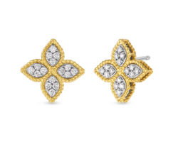 aretes roberto coin princess flower diamantes 7771382ajerx