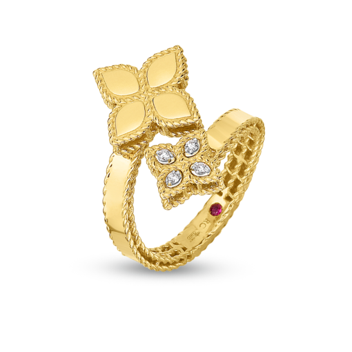 anillo roberto coin princess flower oro amarillo 7771384aj65x