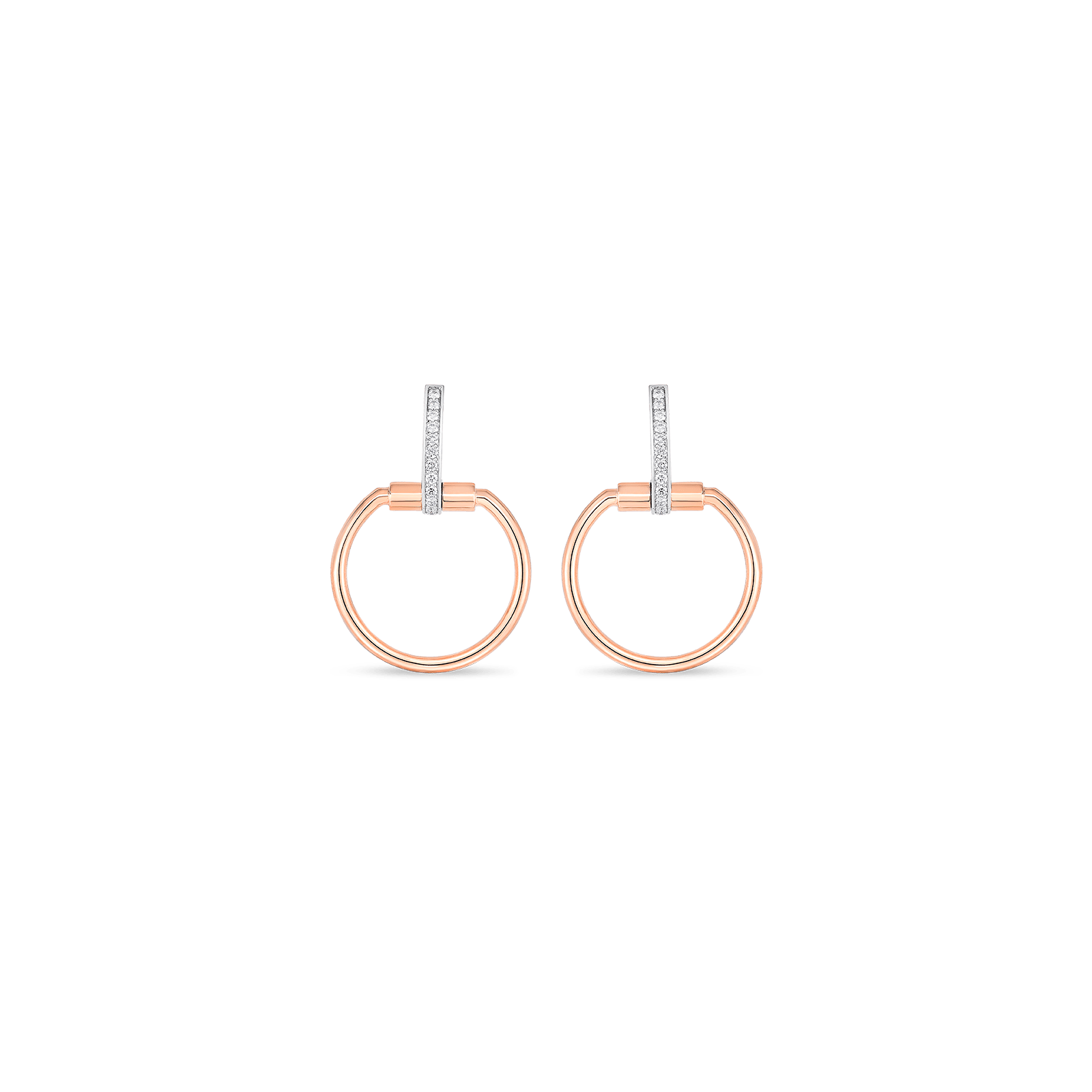 aretes roberto coin classica parisienne oro rosa 8882383aherx