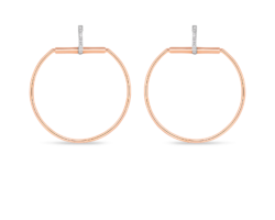 aretes roberto coin classica parisienne oro rosa 8882387aherx