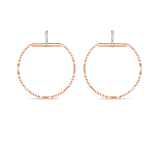 aretes roberto coin classica parisienne oro rosa 8882387aherx