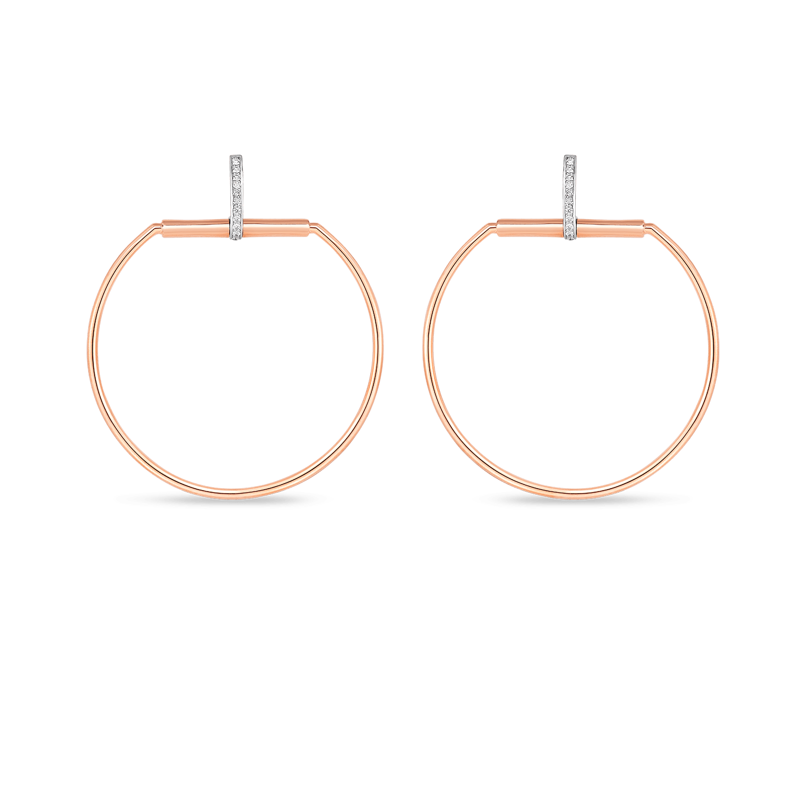 aretes roberto coin classica parisienne oro rosa 8882387aherx