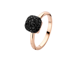 anillo bigli mini sweety con diamantes negros