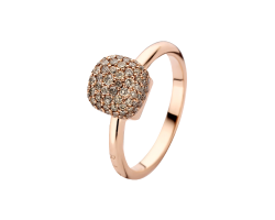 anillo bigli mini sweety con diamantes brown