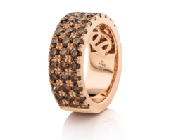 anillo oro rosa con diamantes brown de peyrelongue