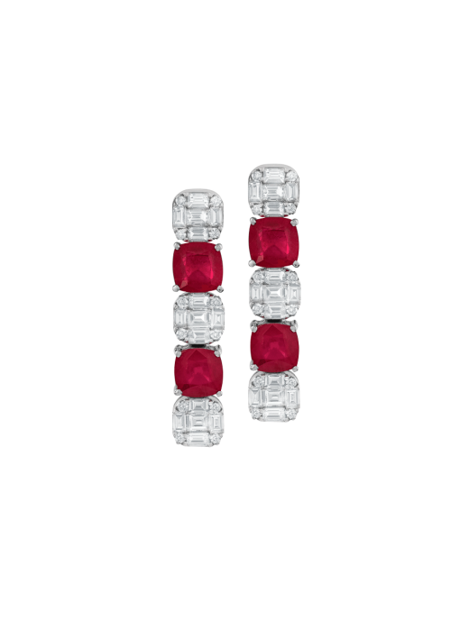 aretes diamantes y rubies peyrelongue chronos