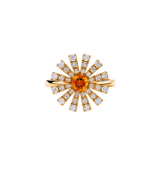 anillo damiani margherita oro amarillo diamantes citrina 20072769