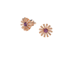 aretes damiani margherita oro rosa diamantes brown 20072767