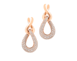 aretes infini en oro rosa con diamantes peyrelongue