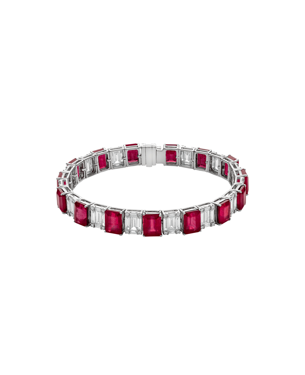 brazalete vivacite rubies diamantes peyrelongue chronos