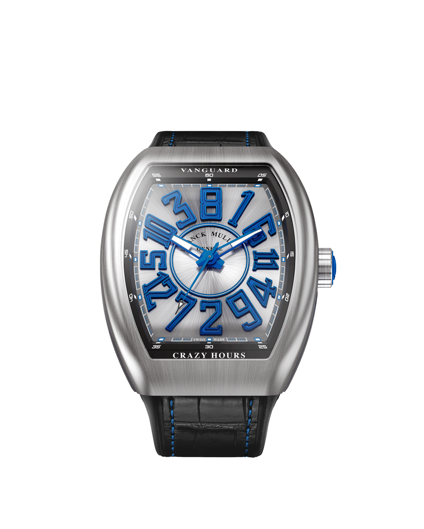 reloj franck muller vanguard crazy hours steel V 45 CH AC BR.BL