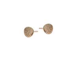 aretes bigli mini waves con diamantes brown