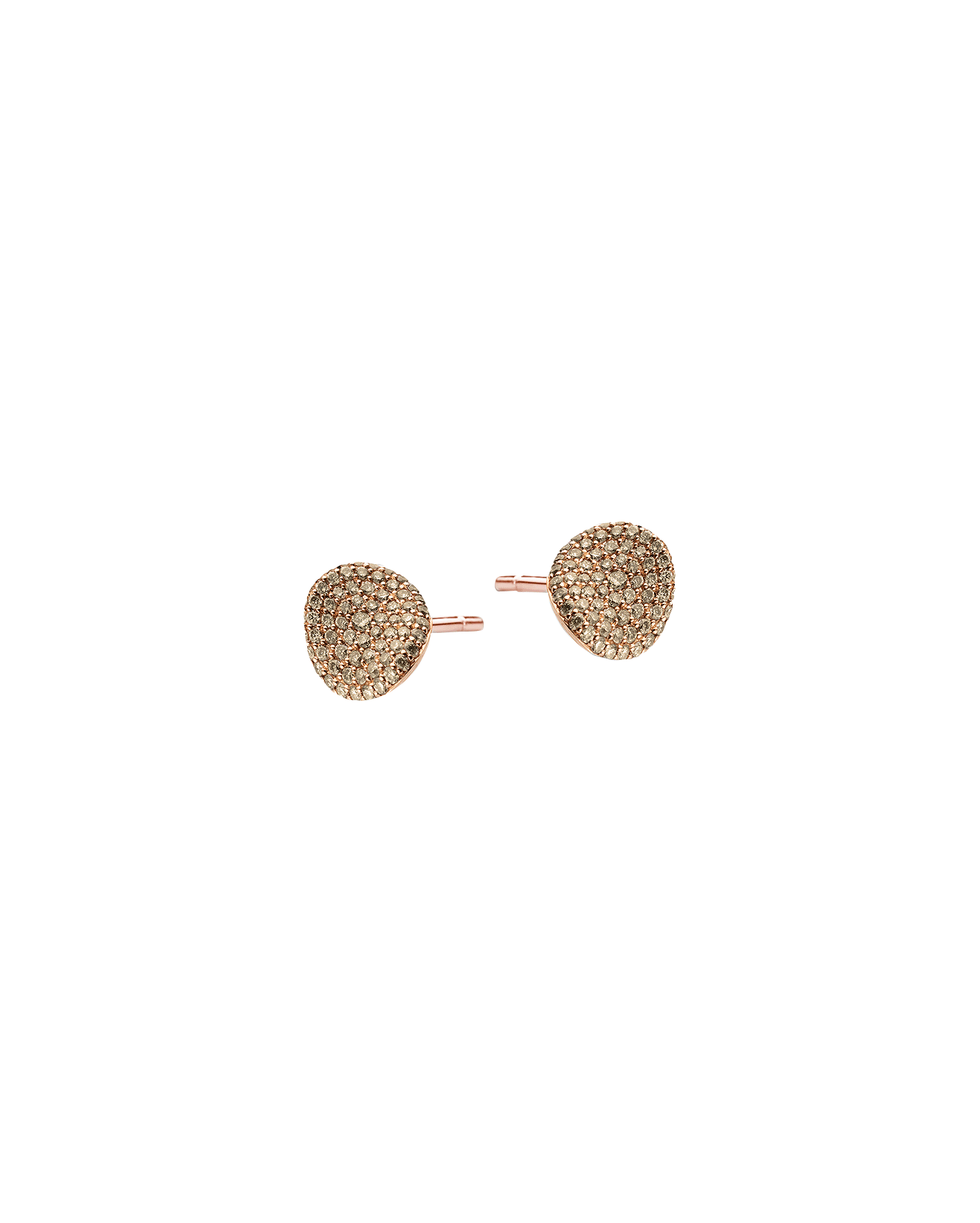 aretes bigli mini waves con diamantes brown