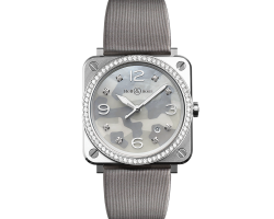 reloj para mujer bell and ross brs cammo grey cammo diamonds