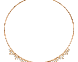 collar peyrelongue en oro rosa con diamantes