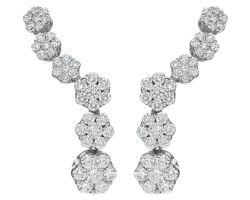 aretes flores de diamantes peyrelongue