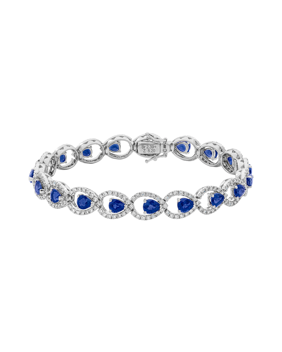 pulsera peyrelongue con zafiros y diamantes