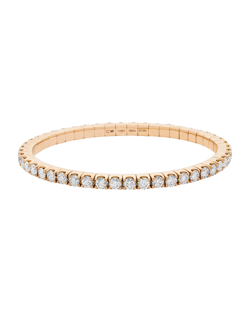 pulsera stretch peyrelongue de oro rosa con diamantes