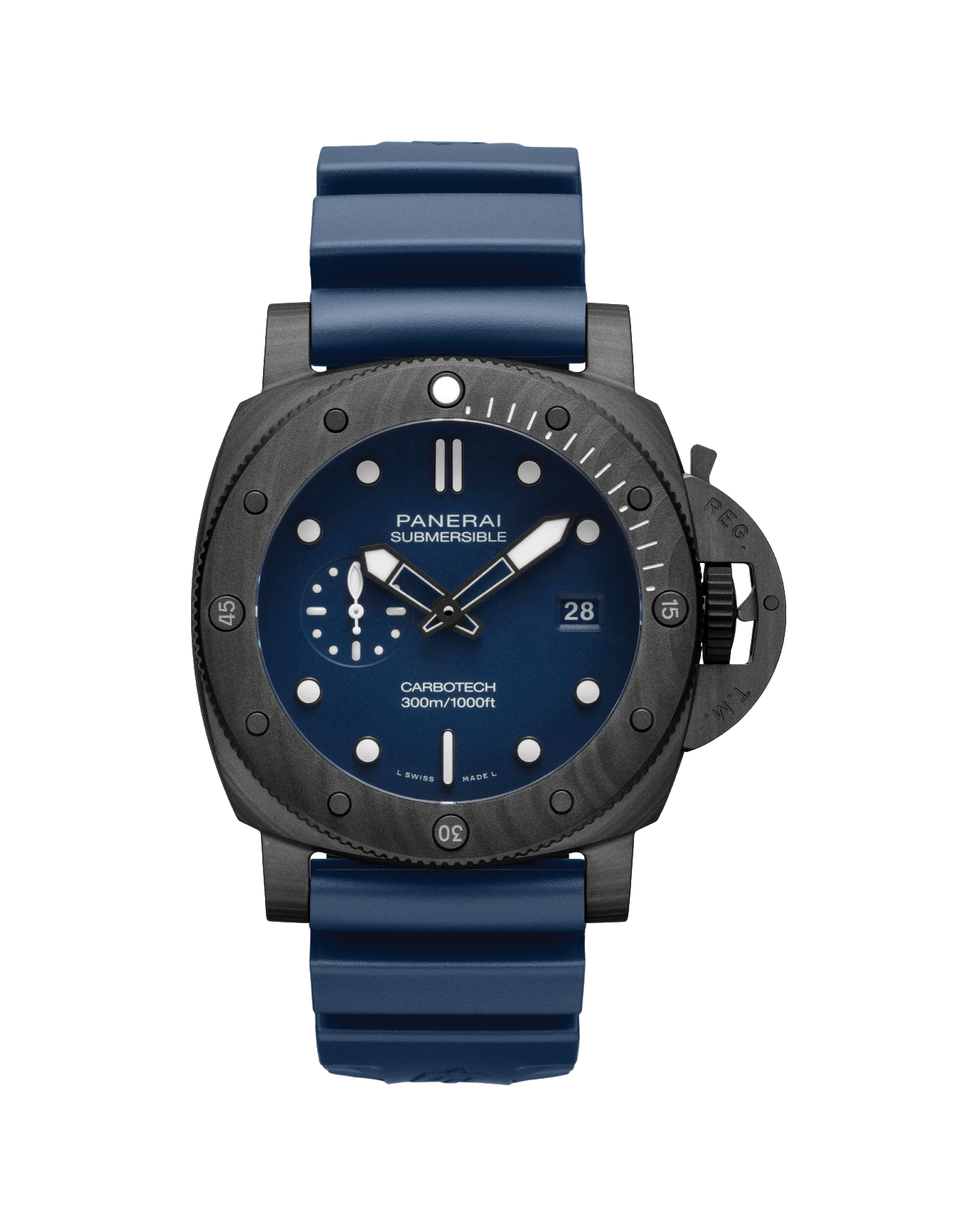 reloj panerai submersible quarantaquattro carbotech blu abisso pam01232