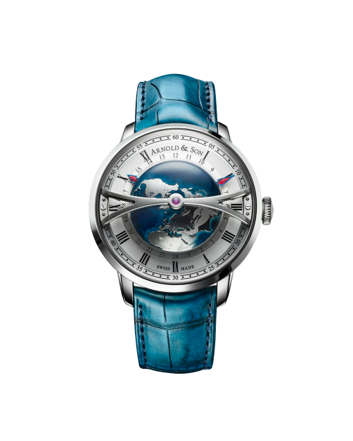 reloj arnold and son globetrotter steel opaline 1wtas-s01c-c155a