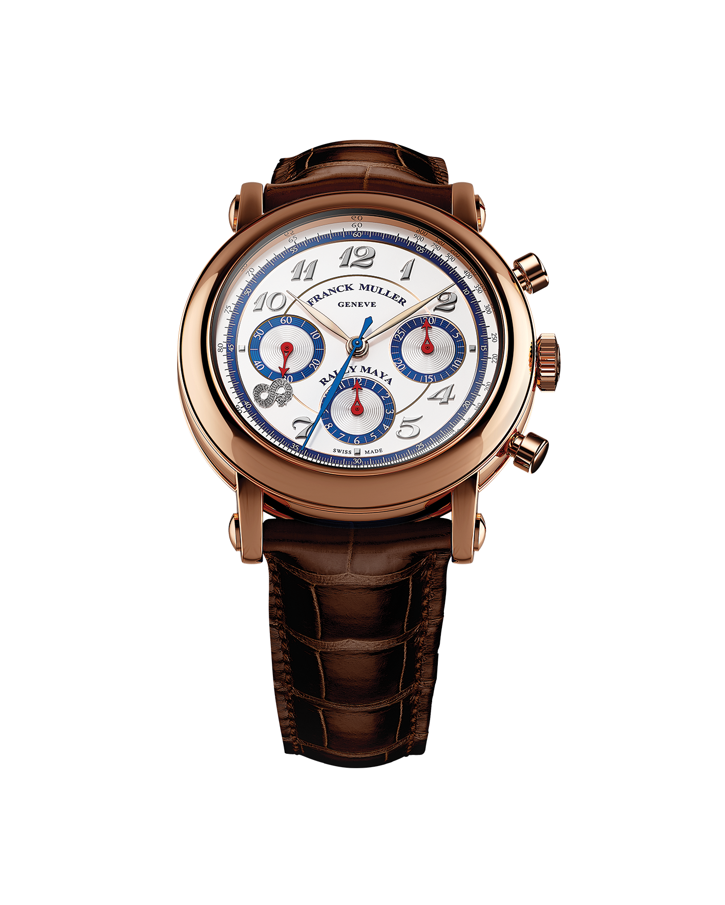 reloj para hombre franck muller rally maya 2022 brown strap