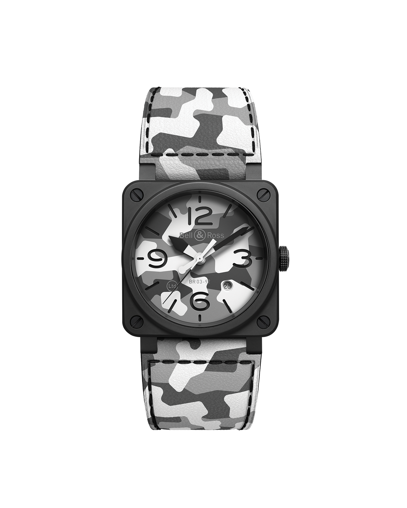 Reloj para hombre bell and ross br03-92 white cammo