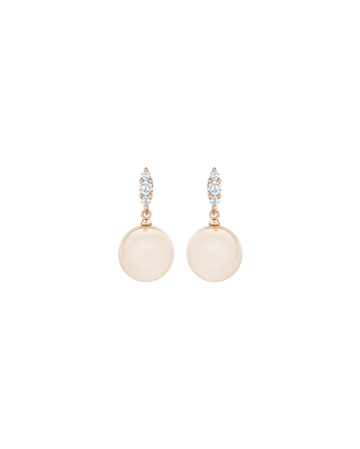 aretes peyrelongue perla golden diamantes