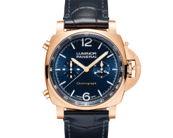 reloj panerai luminor chrono goldtech blu notte pam01111