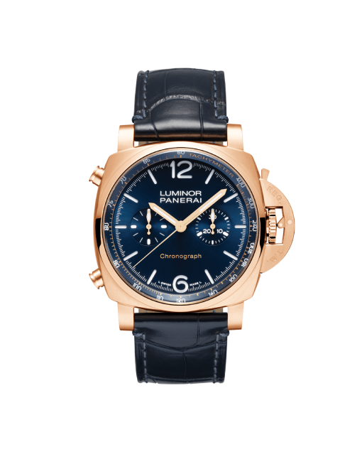 reloj panerai luminor chrono goldtech blu notte pam01111